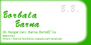 borbala barna business card